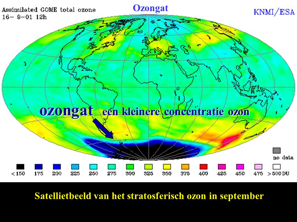 ozongat een kleinere concentratie ozon Ozongat