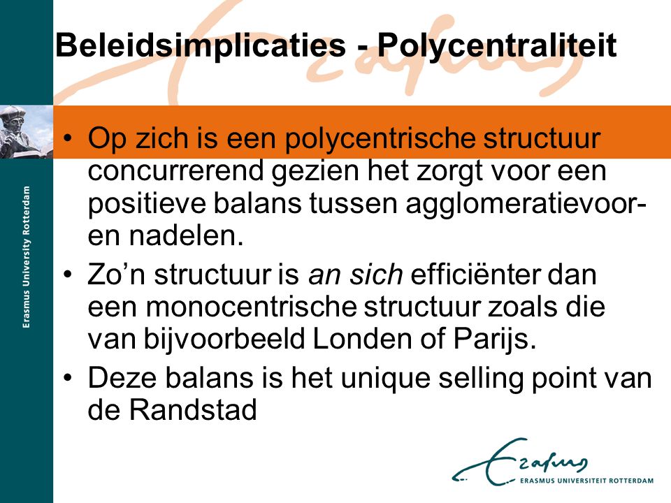 Beleidsimplicaties - Polycentraliteit