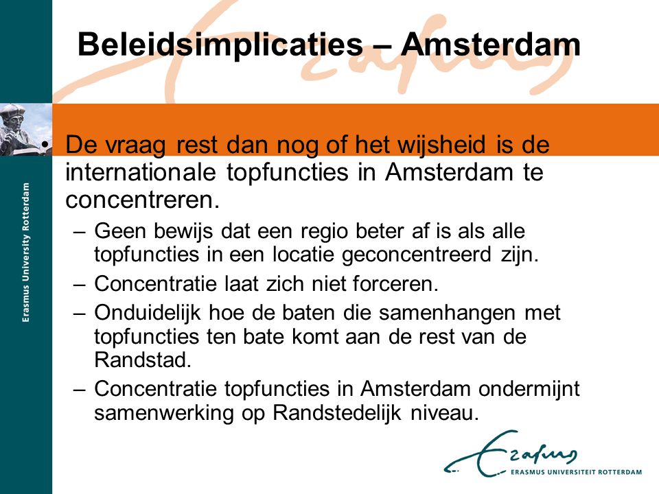 Beleidsimplicaties – Amsterdam