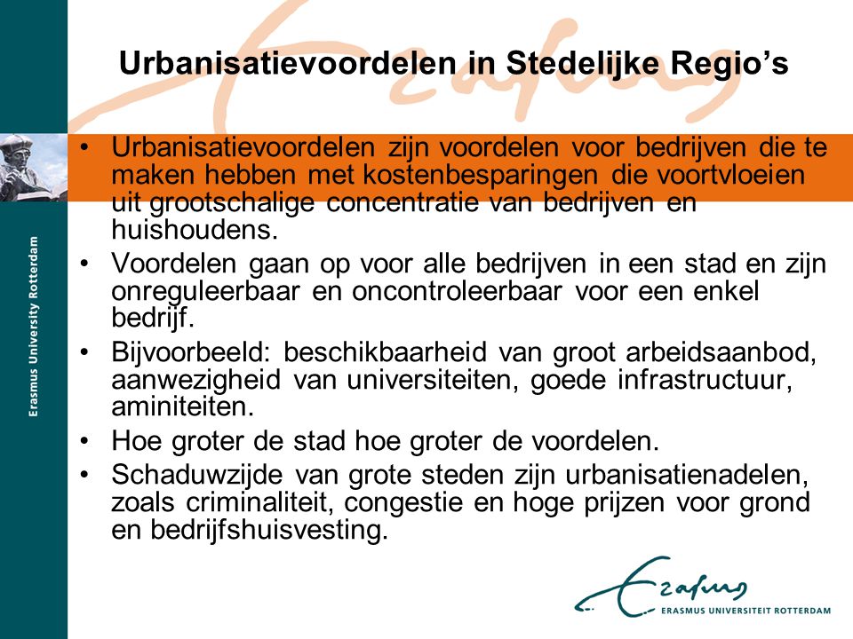 Urbanisatievoordelen in Stedelijke Regio’s