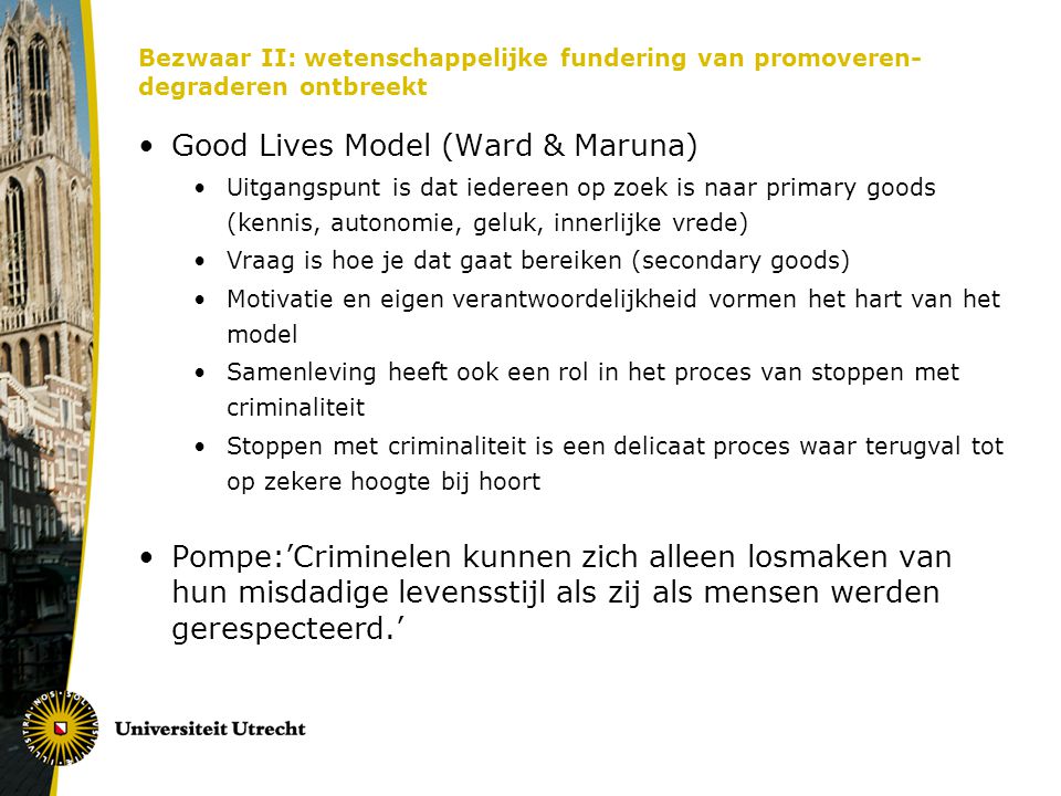 Good Lives Model (Ward & Maruna)