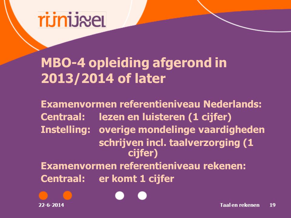 MBO-4 opleiding afgerond in 2013/2014 of later