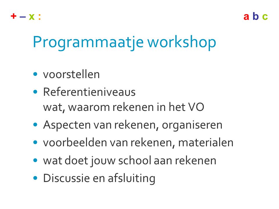 Programmaatje workshop
