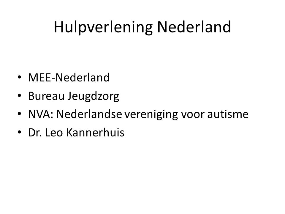 Hulpverlening Nederland