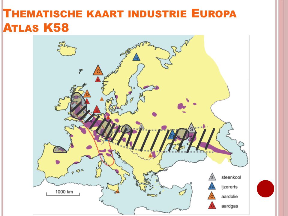 Thematische kaart industrie Europa Atlas K58