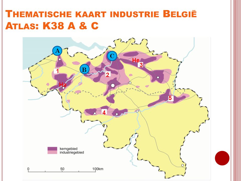 Thematische kaart industrie België Atlas: K38 A & C