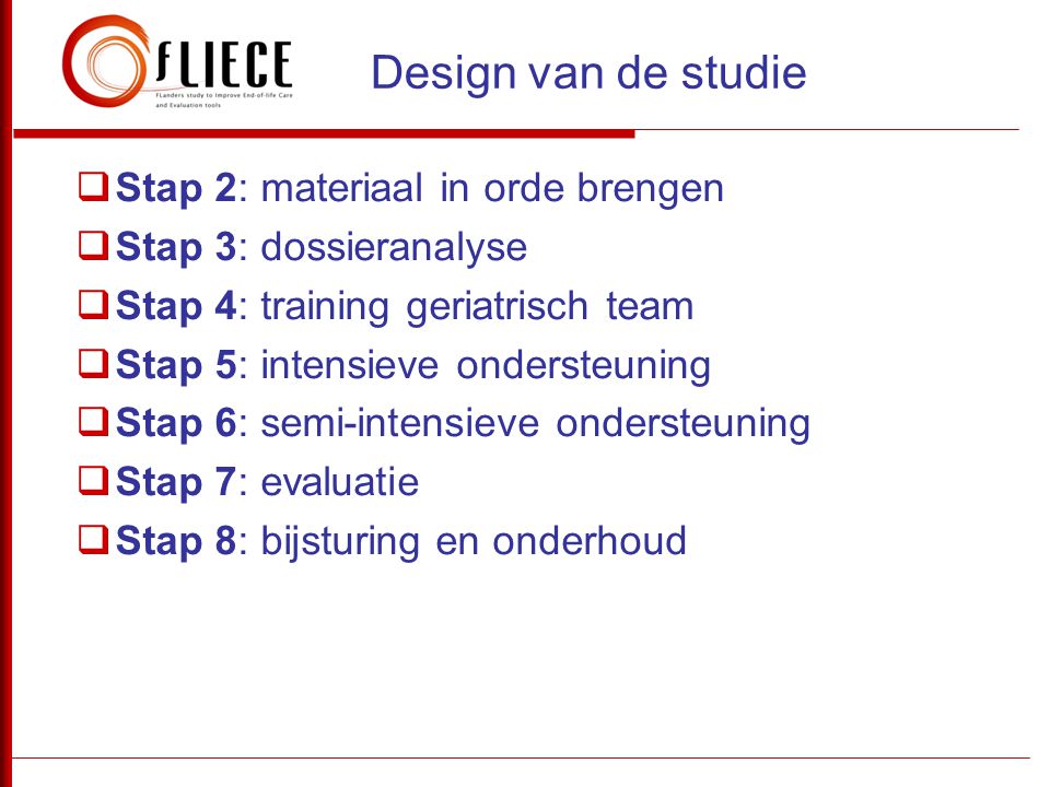 Design van de studie Stap 2: materiaal in orde brengen