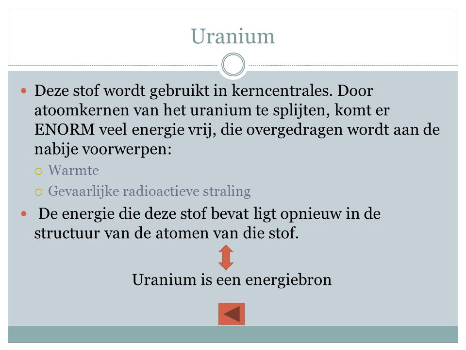Uranium is een energiebron
