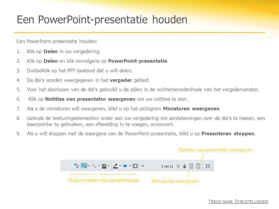 Een PowerPoint-presentatie houden