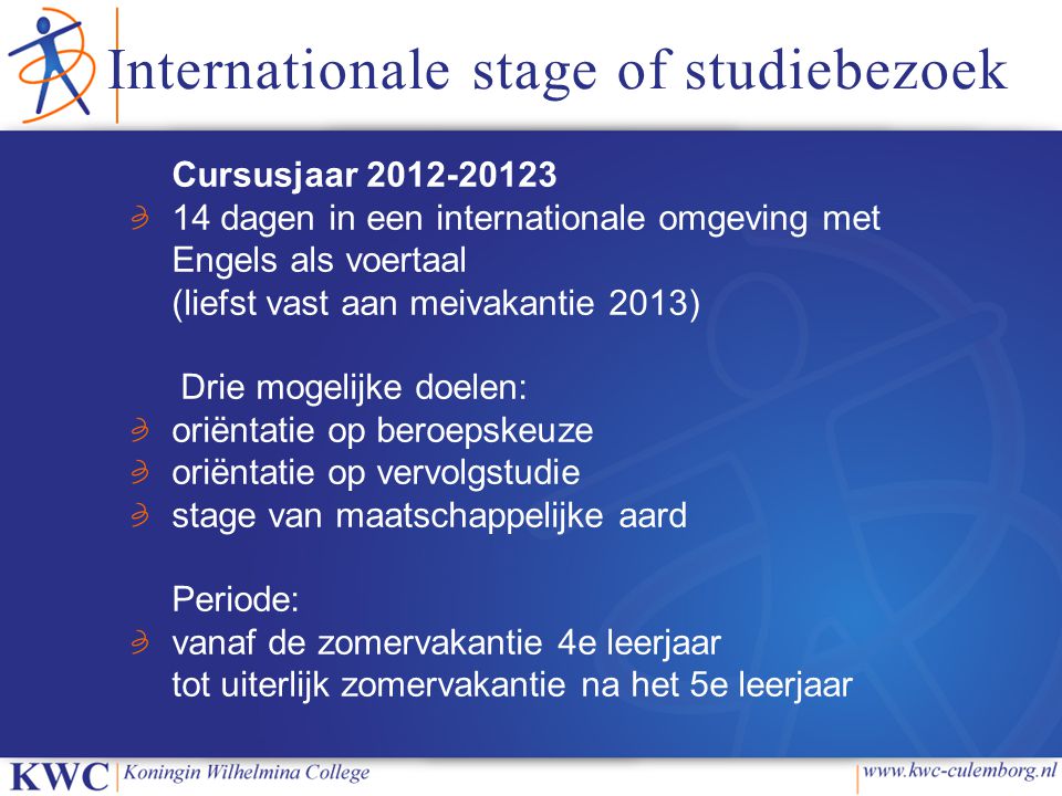 Internationale stage of studiebezoek