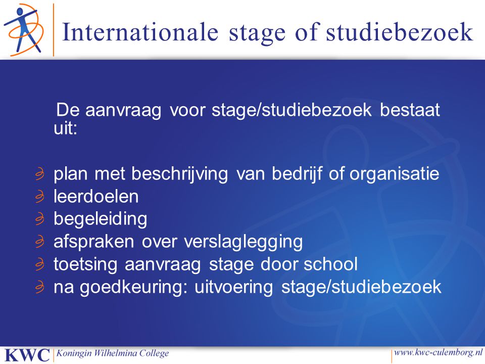 Internationale stage of studiebezoek
