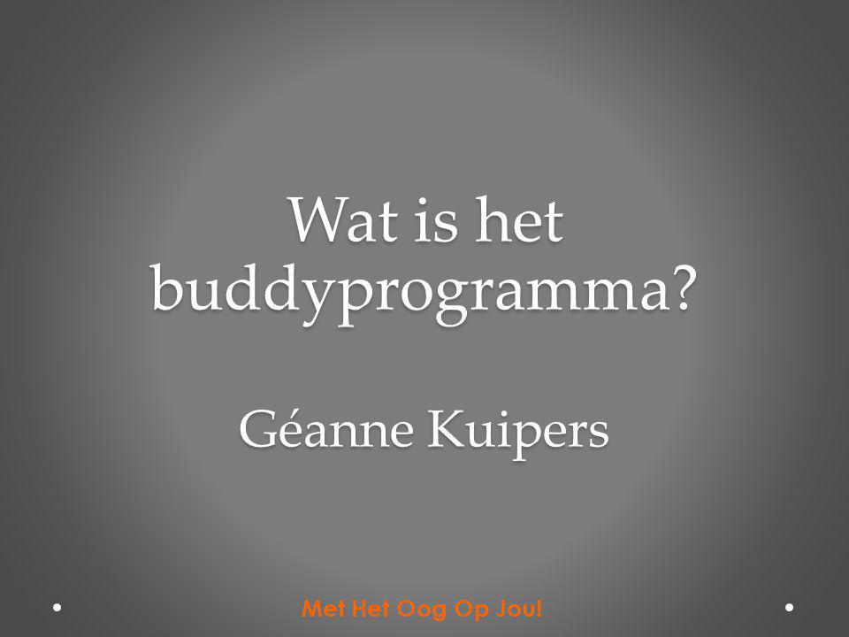 Wat is het buddyprogramma Géanne Kuipers