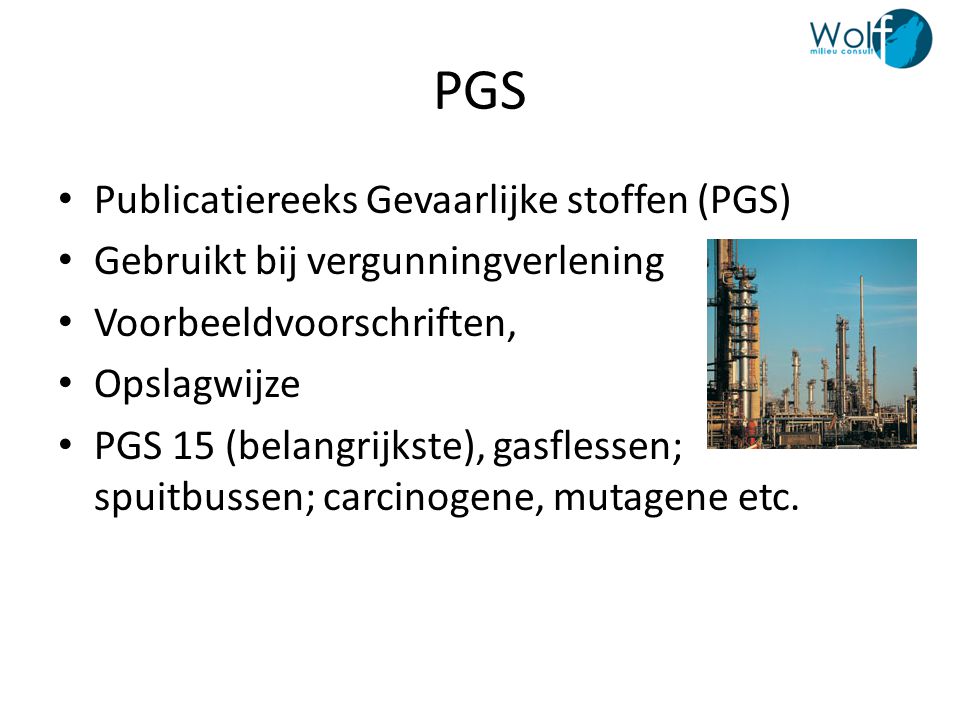 PGS Publicatiereeks Gevaarlijke stoffen (PGS)