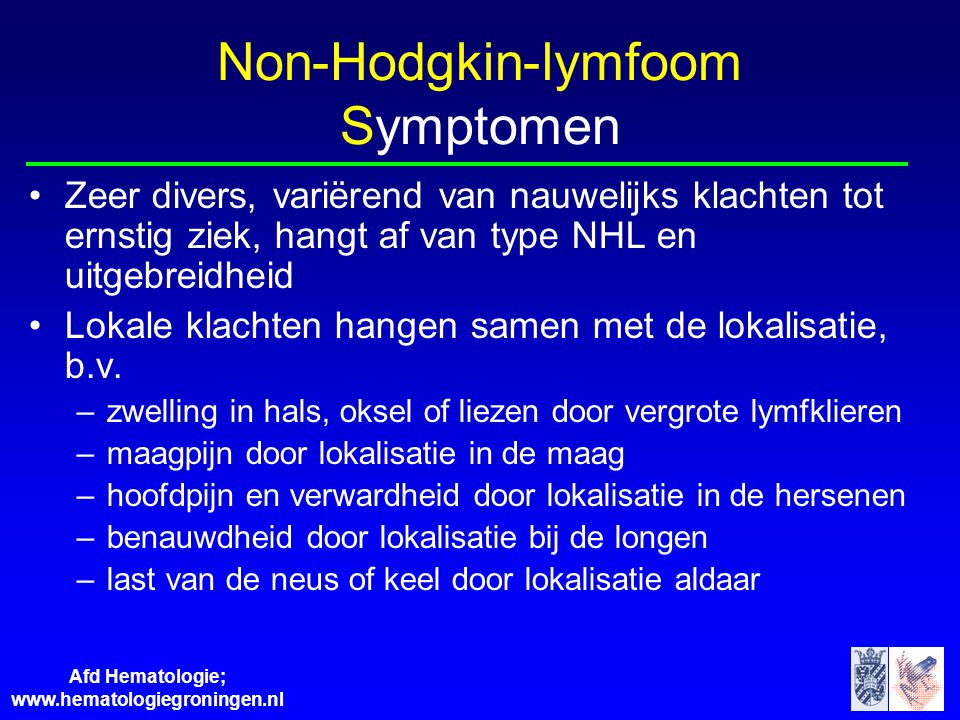 Non-Hodgkin-lymfoom Symptomen