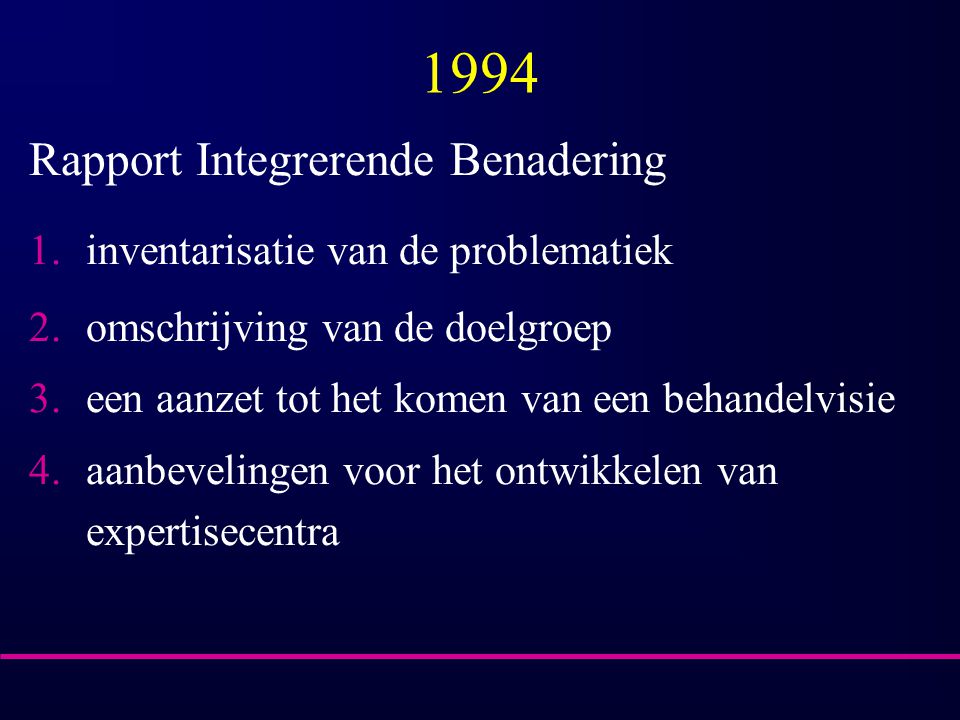 1994 Rapport Integrerende Benadering