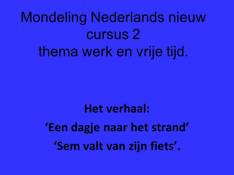 Mondeling Nederlands nieuw cursus 2 thema werk en vrije tijd.