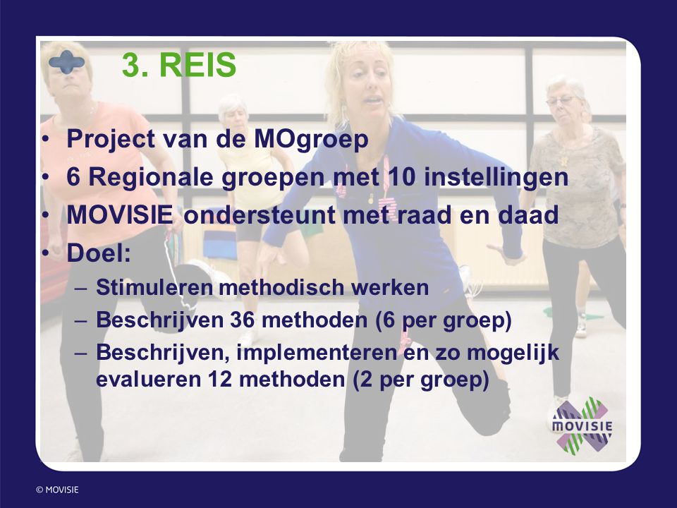 3. REIS Project van de MOgroep 6 Regionale groepen met 10 instellingen