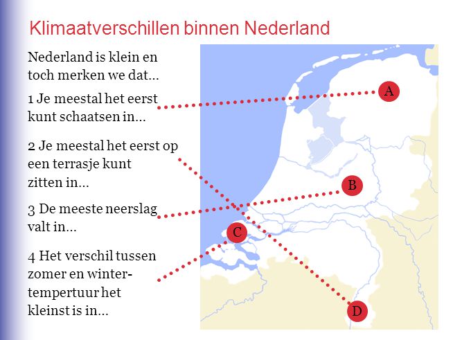 Klimaatverschillen binnen Nederland