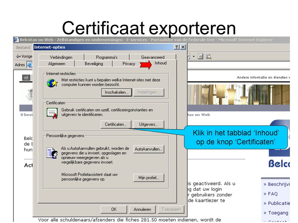 Certificaat exporteren