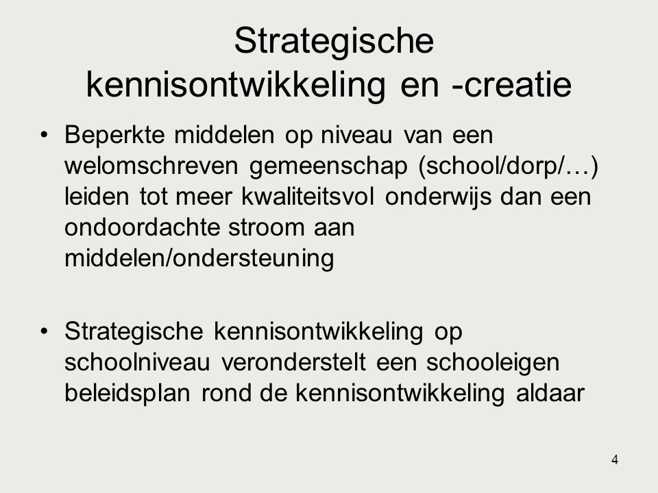 Strategische kennisontwikkeling en -creatie