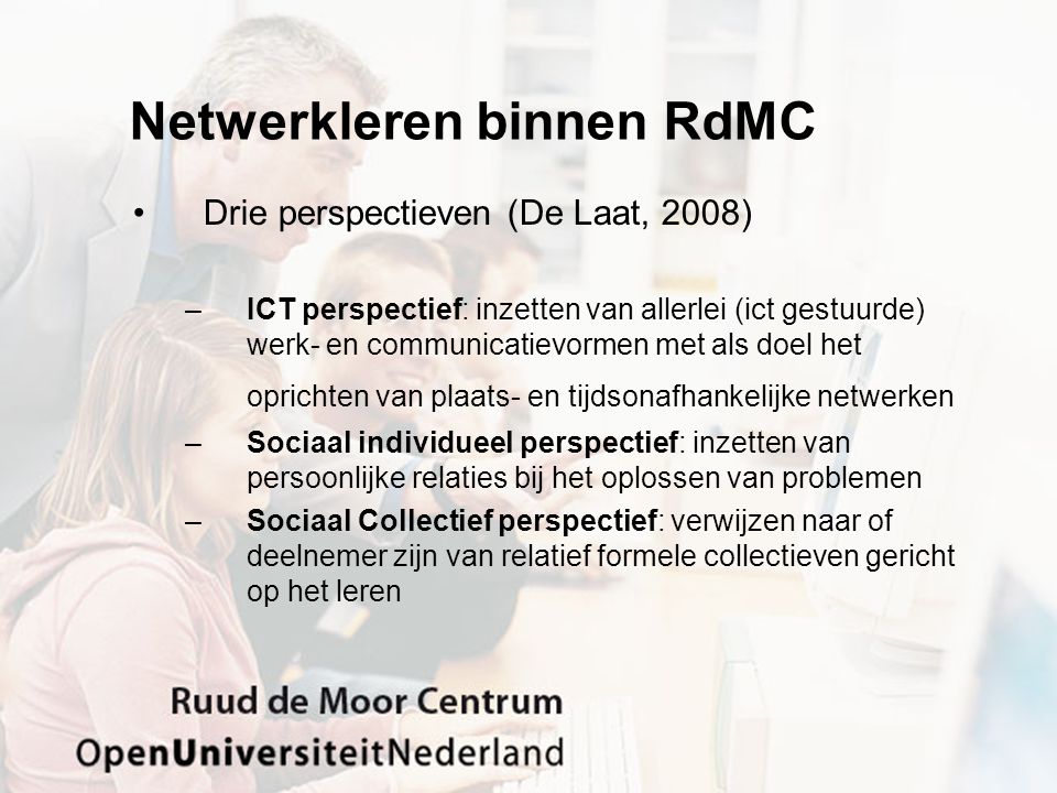 Netwerkleren binnen RdMC