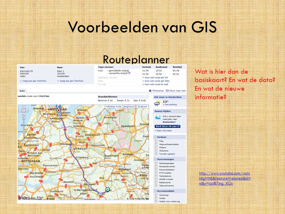 Voorbeelden van GIS Routeplanner