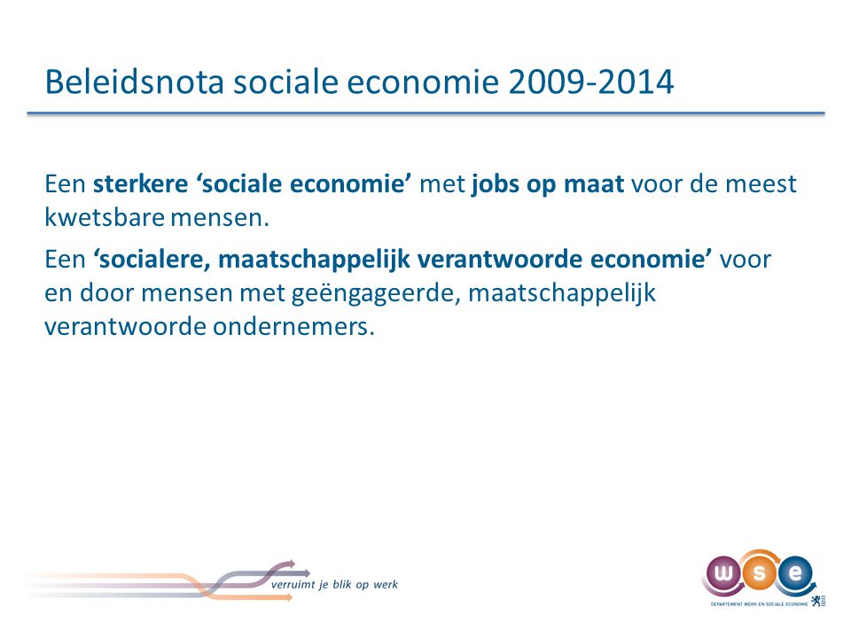 Beleidsnota sociale economie