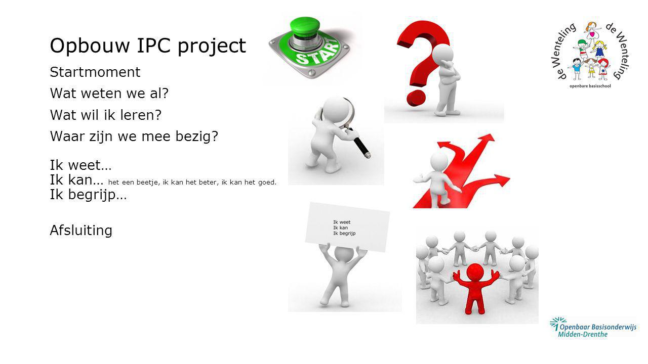 Opbouw IPC project Startmoment Wat weten we al Wat wil ik leren