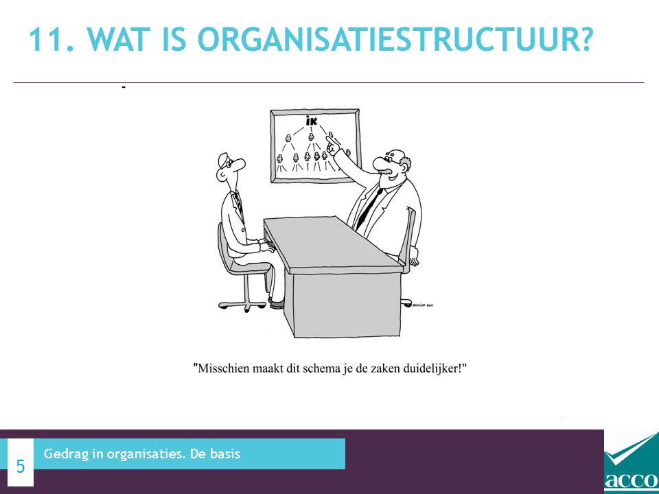 11. Wat is organisatiestructuur