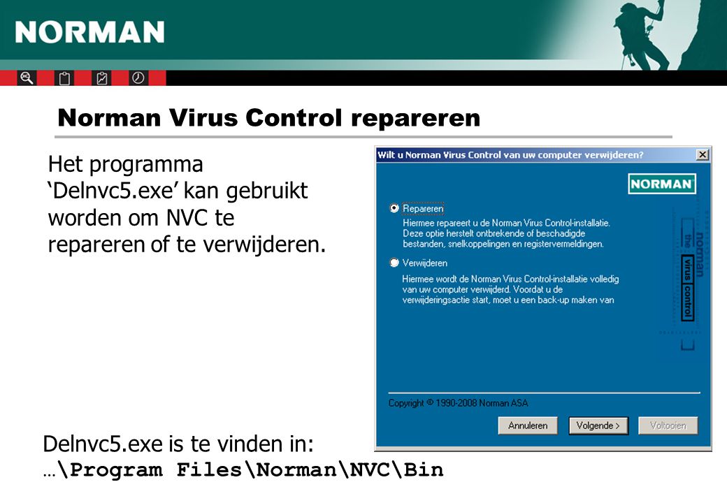 Norman Virus Control repareren
