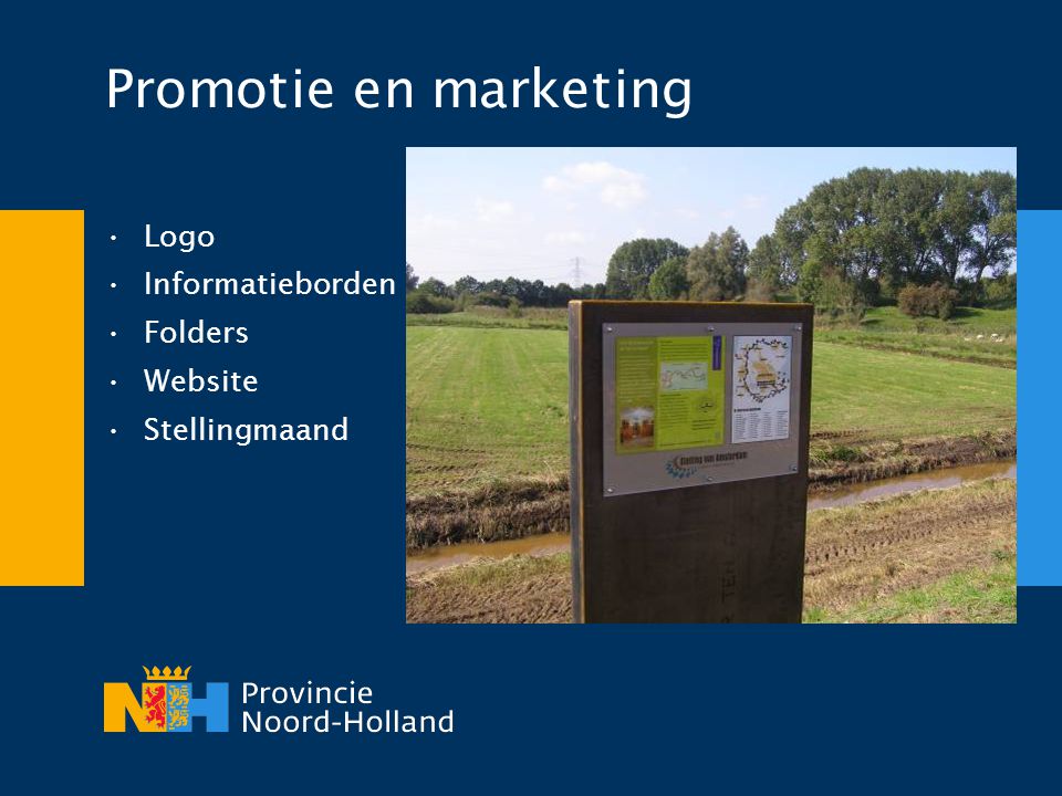 Promotie en marketing Logo Informatieborden Folders Website