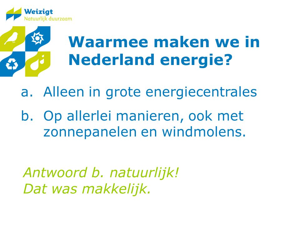Waarmee maken we in Nederland energie