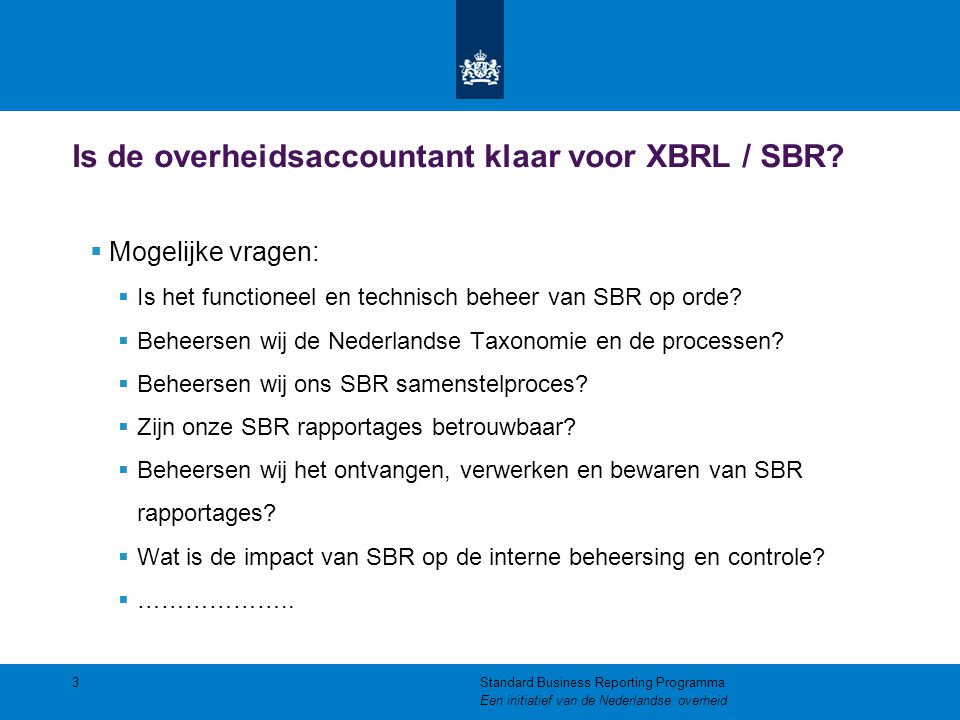 Is de overheidsaccountant klaar voor XBRL / SBR