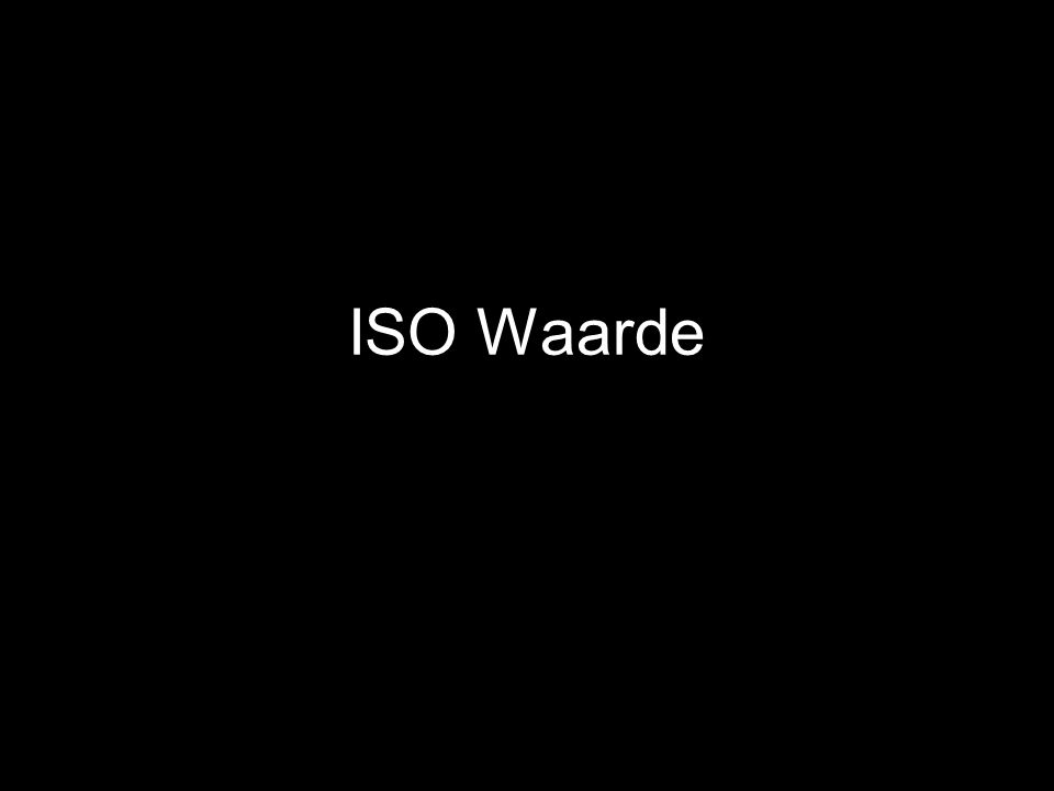 ISO Waarde