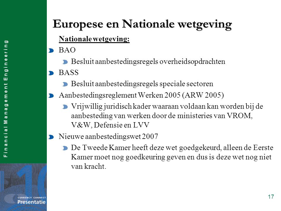 Europese en Nationale wetgeving