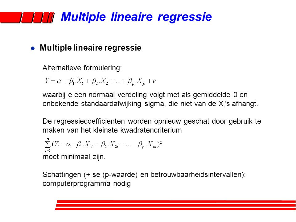 Multiple lineaire regressie