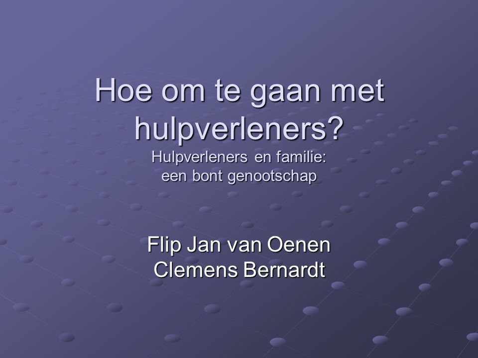 Flip Jan van Oenen Clemens Bernardt