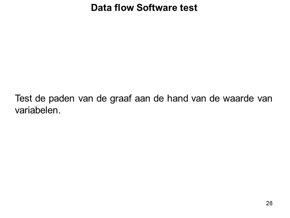 Data flow Software test
