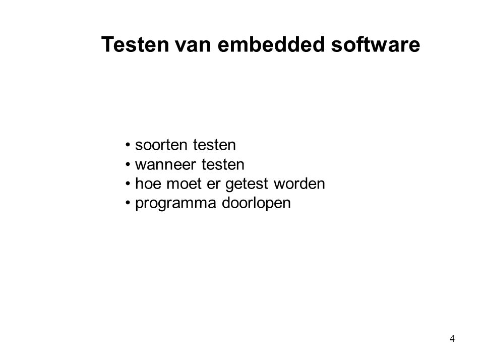 Testen van embedded software
