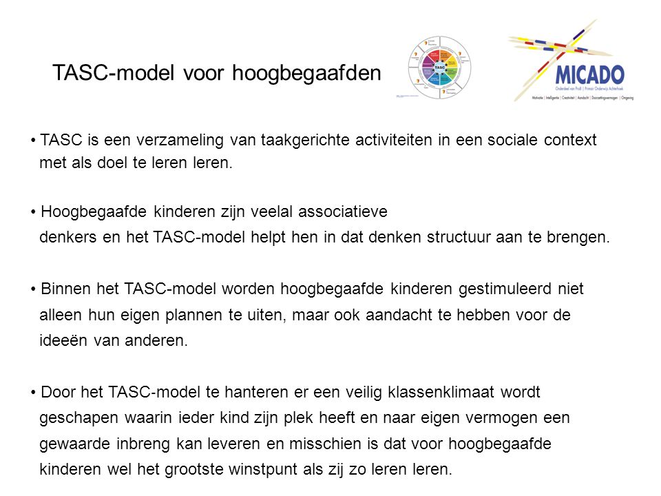 TASC-model voor hoogbegaafden