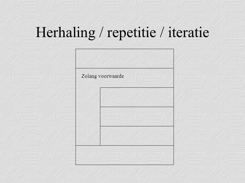 Herhaling / repetitie / iteratie