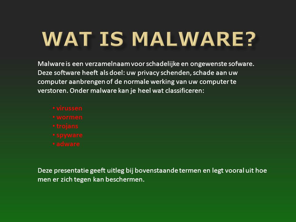 Wat is malware