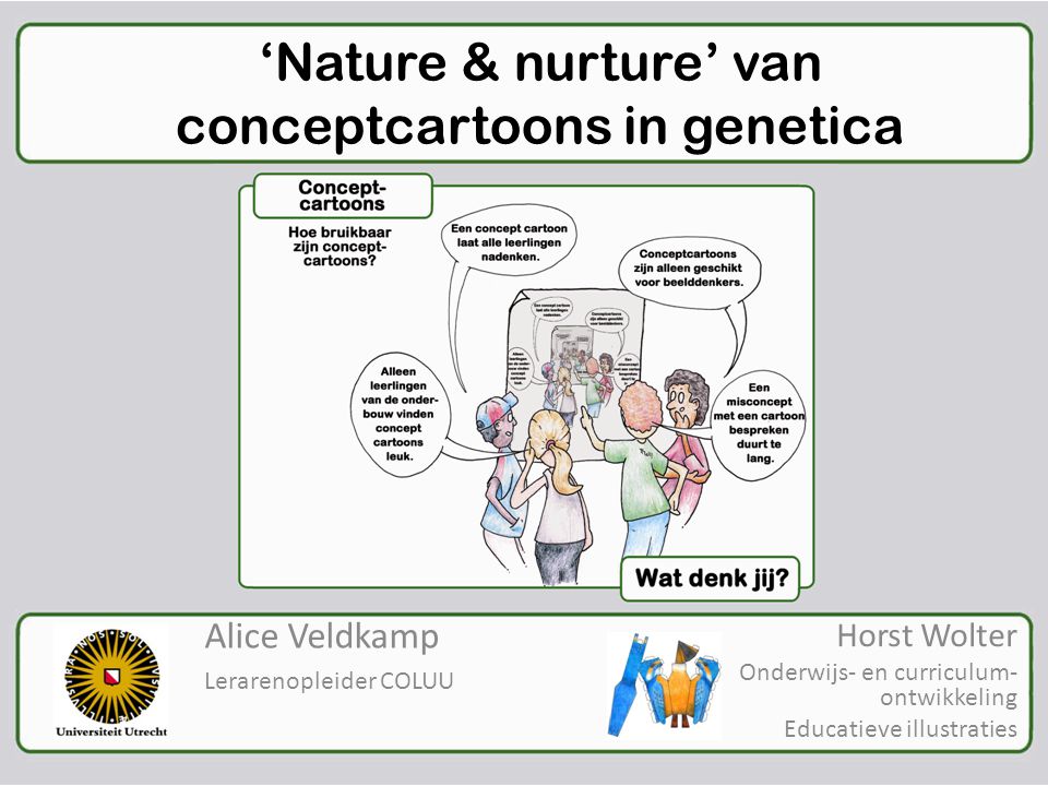 ‘Nature & nurture’ van conceptcartoons in genetica