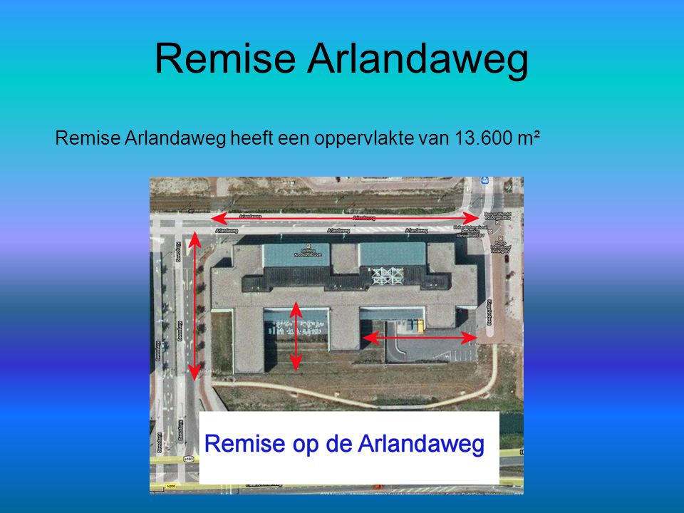 Remise Arlandaweg Remise Arlandaweg heeft een oppervlakte van m²