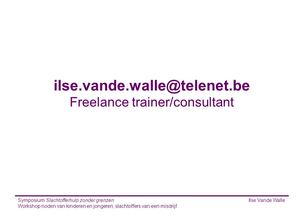 Freelance trainer/consultant