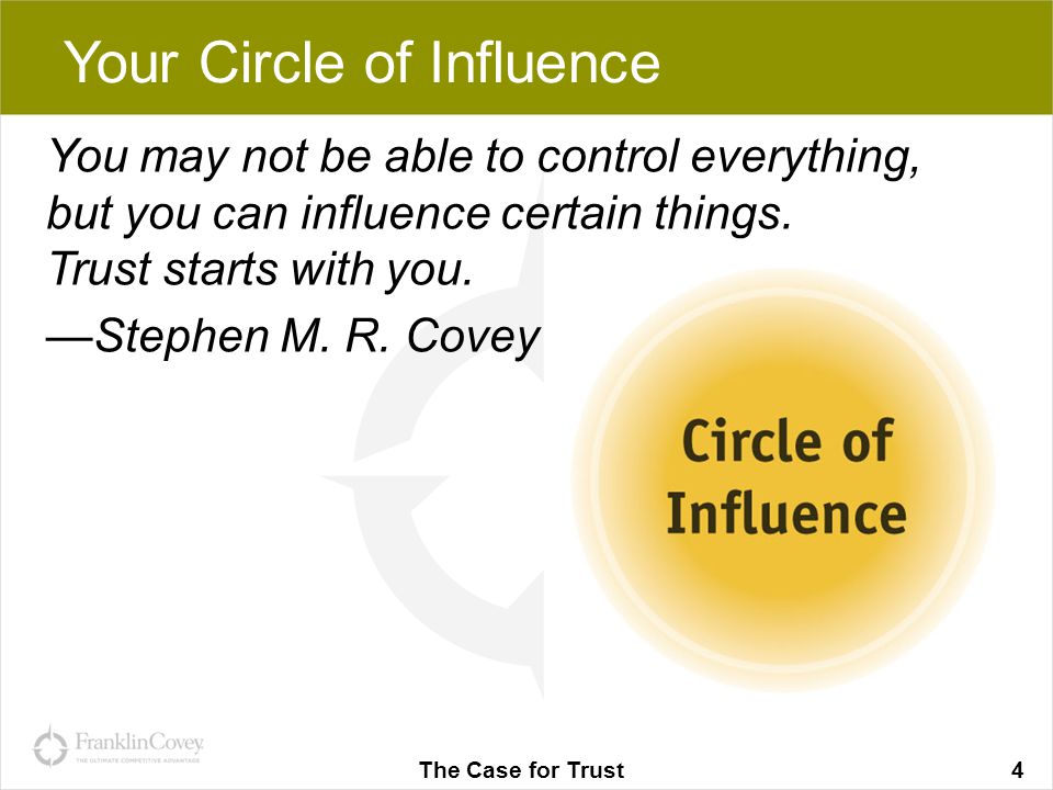 Your Circle of Influence