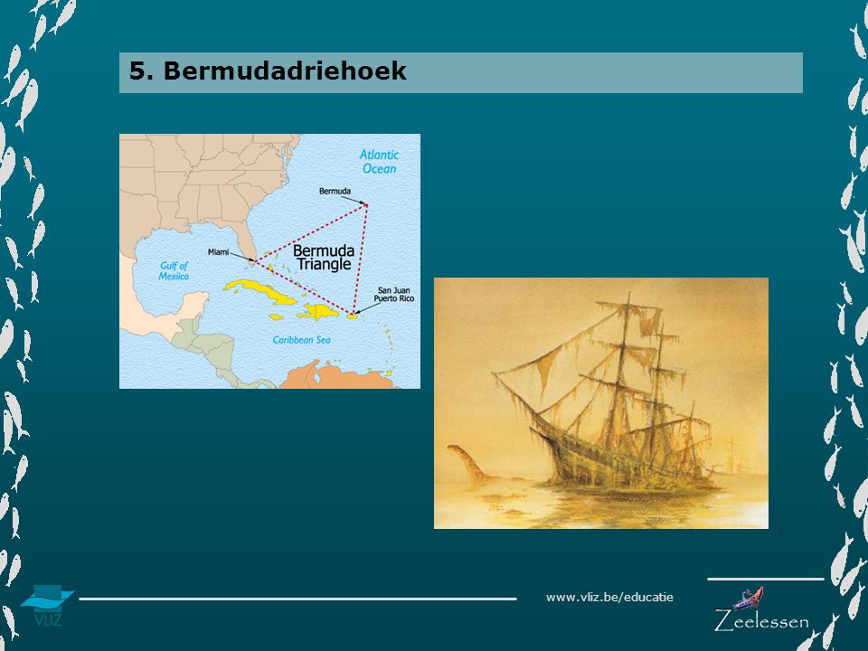 5. Bermudadriehoek Situering van de Bermudadriehoek op kaart.