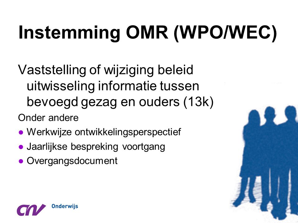 Instemming OMR (WPO/WEC)