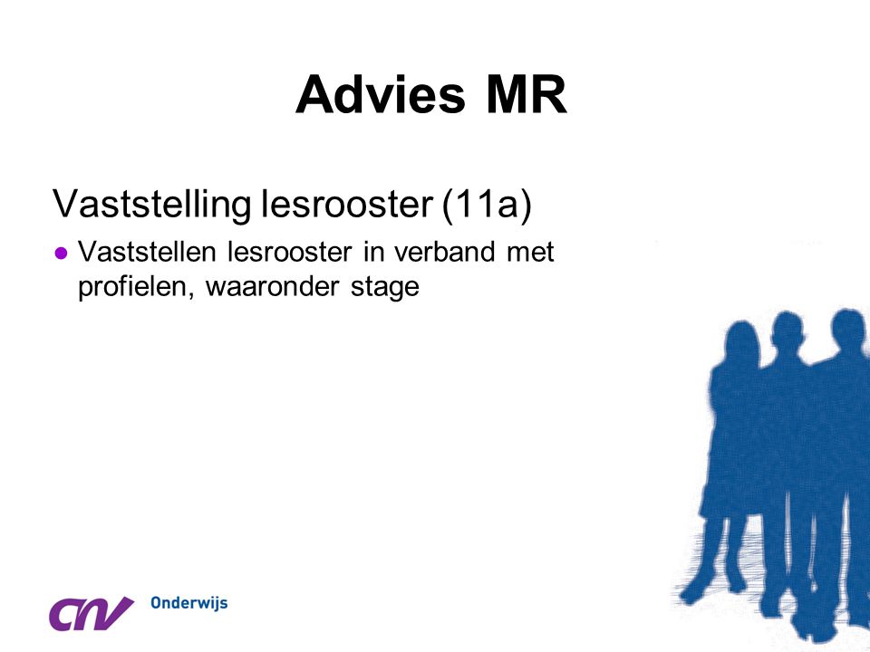Advies MR Vaststelling lesrooster (11a)