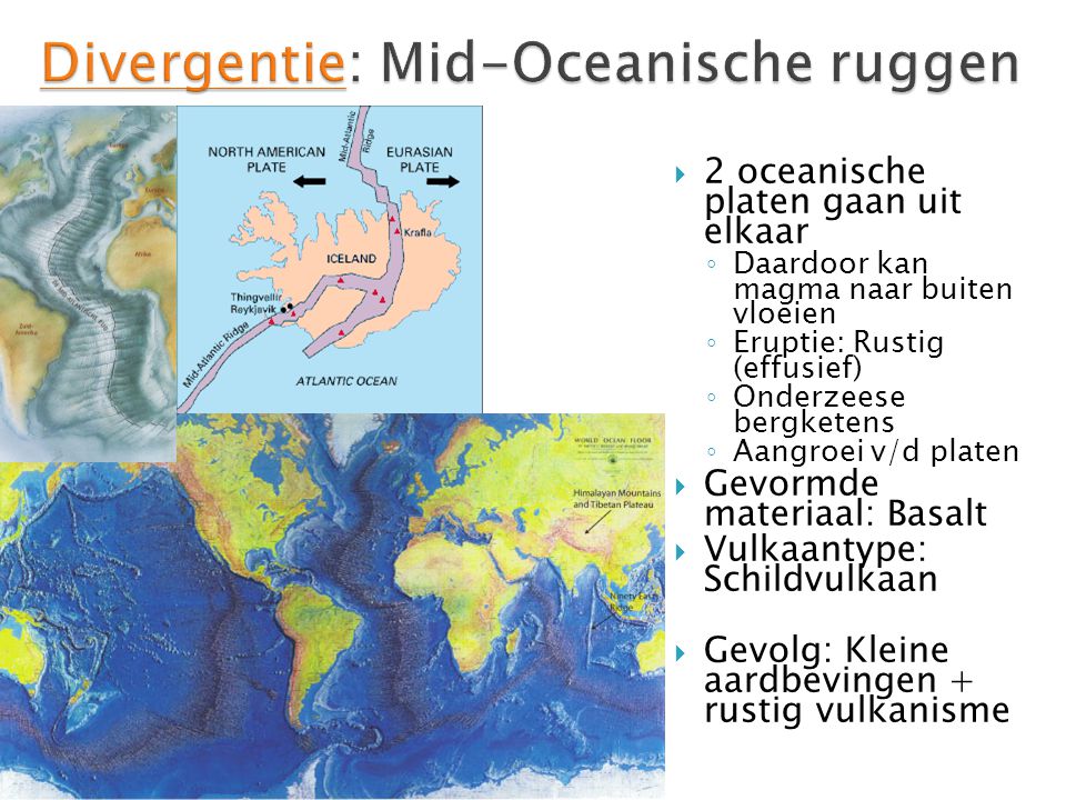 Divergentie: Mid-Oceanische ruggen